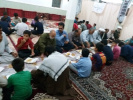 حضور حجت الاسلام و المسلمین حاج آقا شیخ(مسئول دفتر نهاد رهبری دانشگاه)در مسجد روستای میر سرایی جزینک